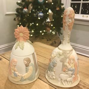 Lefton China - Hand-painted Christmas Set - NWOT HOST PICK X 2